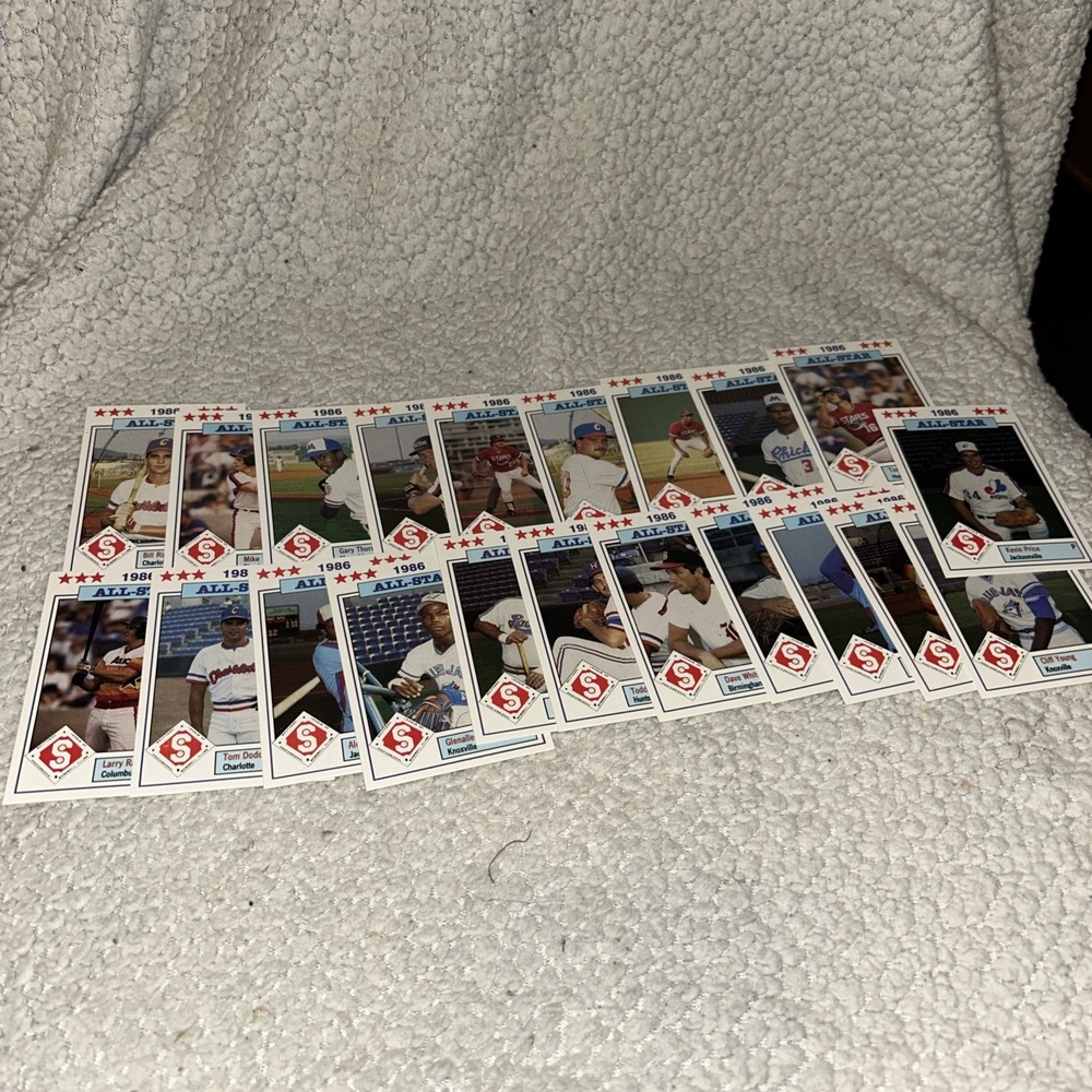 1986 Southern League All-Star Baseball Card Lot Of 21 E3